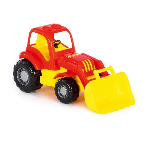 Машинка ПОЛЕСЬЕ Трактор-погрузчик Силач, красно-желтый фото 2