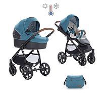 Коляска Noordi Fjordi Sport Melange Leather 2 в 1 с багажной сумкой