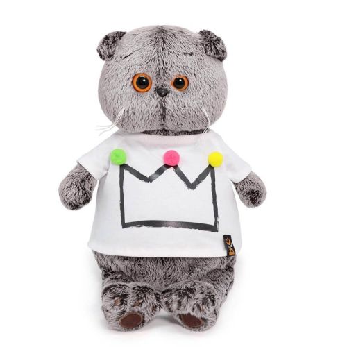 Басик в футболке с короной 19 см