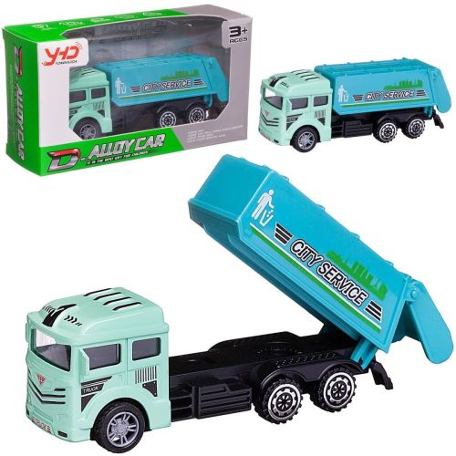 машинка junfa спецтехника мусоровоз инерционная металлическая Машинка Junfa Спецтехника Мусоровоз инерционная металлическая