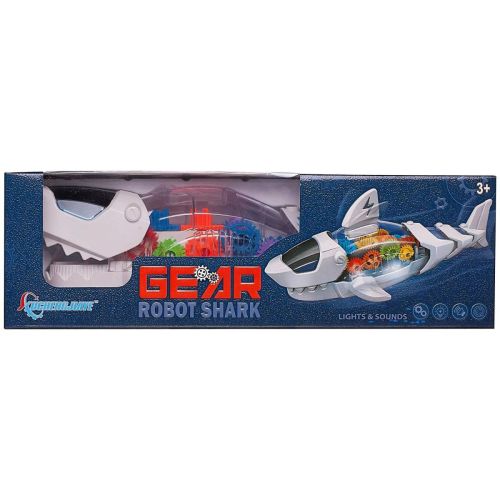 Интерактивная игрушка Junfa Робот-Акула электромеханическая белая фото 5