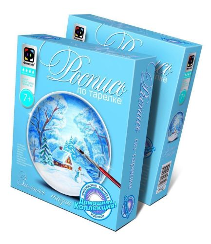 Роспись по тарелке Зимняя сказка