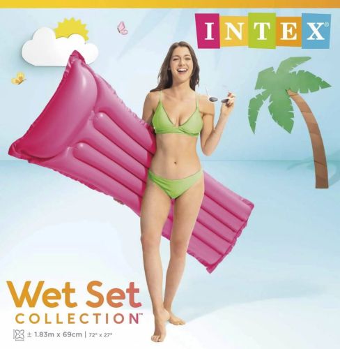 матрас надувной intex economats матовый, розовый, 183x69 см фото 4 Матрас надувной INTEX Economats матовый, розовый, 183x69 см фото 4