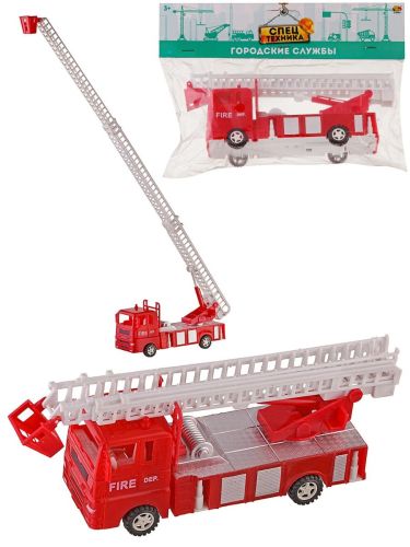 Машинка инерционная Abtoys Спецтехника Пожарная вид2