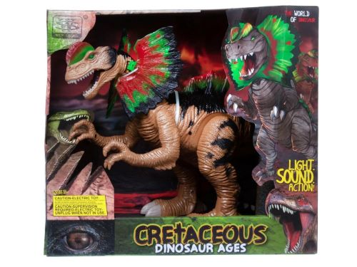 динозавр дилофозавр коричневый (движение вперед, свет, звук) фото 4 Динозавр Дилофозавр коричневый (движение вперед, свет, звук) фото 4