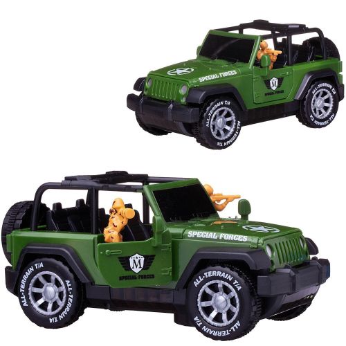 машинка junfa джип военный (движение+вращение) зеленый фото 2 Машинка Junfa Джип военный (движение+вращение) зеленый фото 2