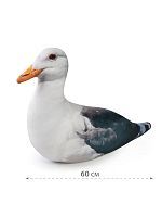 Мягкая игрушка СмолТойс Антистресс птица Чайка 60 см