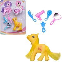 Игровой набор Abtoys Моя лошадка Пони единорог желтая с игровыми предметами