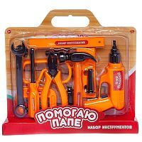 Помогаю Папе. Набор инструментов, на блистере с ручкой