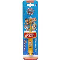 Зубная щетка Longa Vita Paw Patrol детская, мигающая с присоской от 3 лет желтая