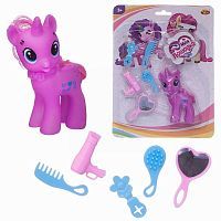 Игровой набор Abtoys Моя лошадка Пони единорог фиолетовая с игровыми предметами