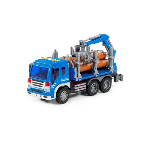 полесье автомобиль лесовоз сити синий ПОЛЕСЬЕ Автомобиль лесовоз Сити синий