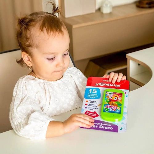 Музыкальная игрушка Азбукварик Мини-смартфончик Super Disco фото 3