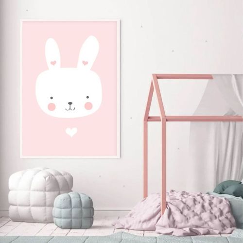 интерьерный дизайнерский постер "зефирный зайчонок" (размер а3) Интерьерный дизайнерский постер "Зефирный зайчонок" (размер А3)