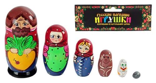 Матрешка Нескучные игры Репка, 6 кукол