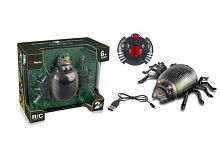 Интерактивная игрушка JUNFA "Паук", ползает по стенам, р/у, с зарядным устройством, световые эффекты