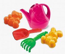 Набор для песка №96 (Формочки 2 шт.+Совок Волна+грабли Волна+Лейка "Ромашка") 13х22х16 см