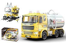 Машинка серии "Собери сам". Бензовоз, 88 деталей, звуковые и световые эффекты