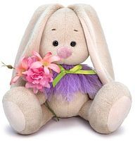 Зайка Ми с весенним букетом 15 см