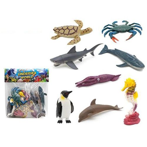 Игровой набор Морские животные, 8 фигурок, пакет