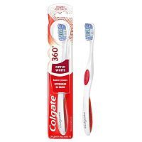 COLGATE Зубная щетка 360 OPTIC WHITE средней жесткости