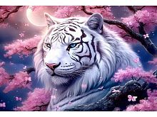 Алмазная мозаика Бенгальский тигр, 30х40 см, 30 цв., полн. заполнение, с подр.