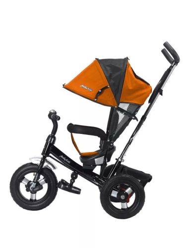 Трехколесный велосипед с родительской ручкой Moby Kids Comfort 12x10 AIR оранжевый 649237 фото 2