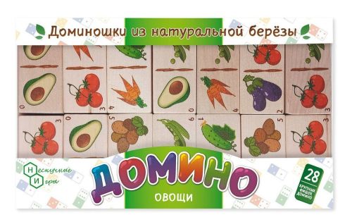 домино овощи (бруски из березы) Домино Овощи (бруски из березы)