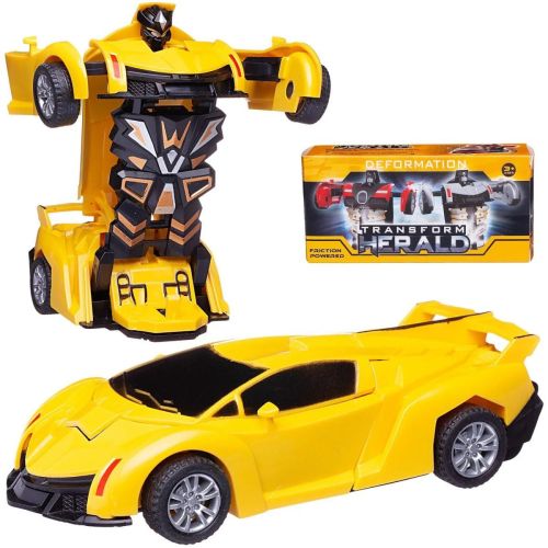 Машина-трансформер Junfa Herald желтая (трансформация в робота)