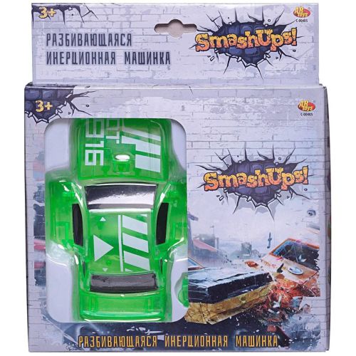 Машинка Abtoys разбивающаяся инерционная зеленая 1:32 фото 6