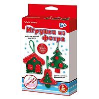 Десятое королевство Набор Игрушка из фетра Домик, елочка, колокольчик