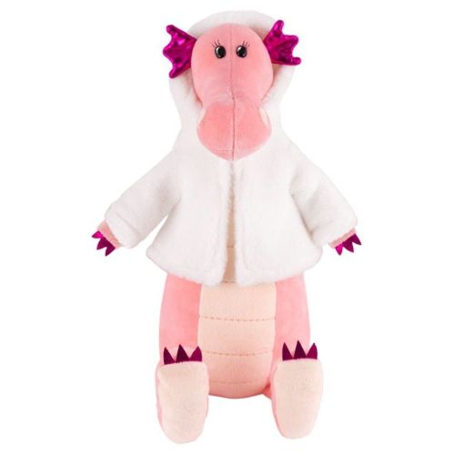 Мягкая игрушка Дракон Эмма в шубке, 30 см