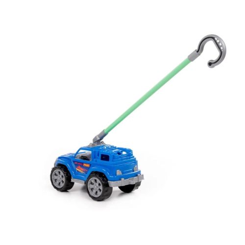 игрушка-каталка полесье автомобиль легионер с ручкой (синий) фото 4 Игрушка-каталка ПОЛЕСЬЕ автомобиль Легионер с ручкой (синий) фото 4