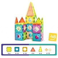 Конструктор магнитный, 48 деталей, коробка