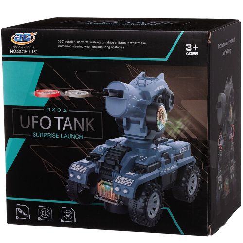 Танк Junfa стреляющий дисками (движение+вращение) свет звук фото 3