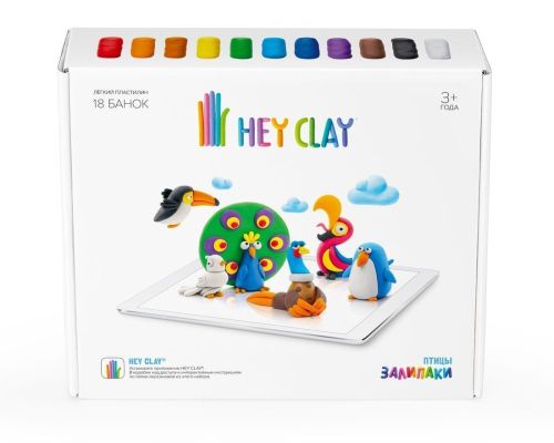 Легкий пластилин HEY CLAY Залипаки Птицы