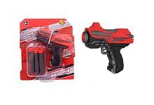 Бластер Abtoys Мегабластер красно-черный с мягкими пулями 6 шт