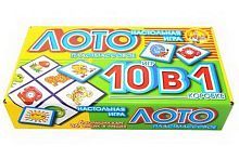Лото детское. 10 в одном (пластмассовое, большое)