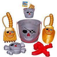 Набор игрушек для песочницы ABtoys Пираты в сетке, серебряный