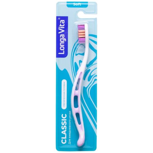 зубная щетка longa vita classic сиреневая Зубная щетка Longa Vita Classic сиреневая