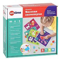 Мозаика развивающая On Time Веселая геометрия 85 элементов 45057