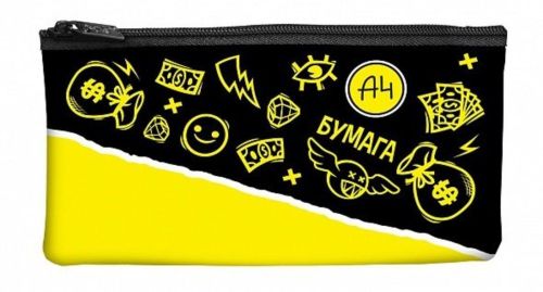 Пенал Hatber Влад А4 205 х 110 мм на молнии мягкий