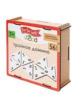 Десятое королевство Домино деревянное Тройное домино 56 фишек