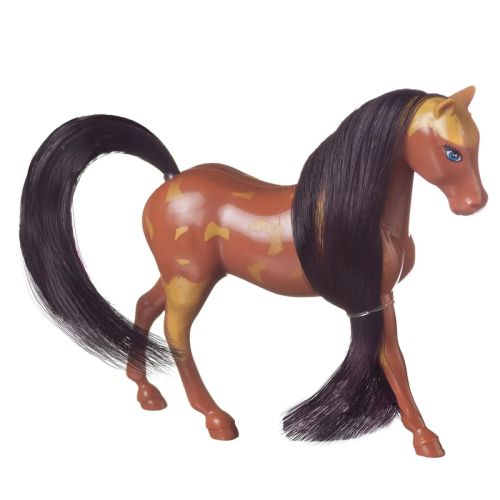 Фигурка Abtoys Лошадка коричневая с бежевыми пятнами фото 2