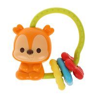 Погремушка Жирафики Белочка с мягкими колечками