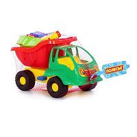 Набор для песочницы ПОЛЕСЬЕ №49 "Муравей", автомобиль-самосвал + совок №2, грабельки №2, формочки (самосвал + паровоз)