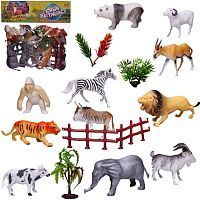 Игровой набор ABtoys Юный натуралист Фигурки домашних и диких животных с игровыми предметами №1