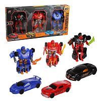 Игр.набор Роботы-трансформеры, в комплекте предметов 3шт.