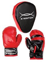 Набор для Бокса Х-Match: перчатки 2 шт., лапа 18х4х22,5 см., пакет с хедером