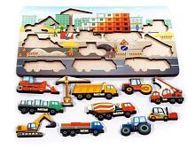 Рамка-вкладыш Нескучные игры Стройплощадка (8026), 11 дет.